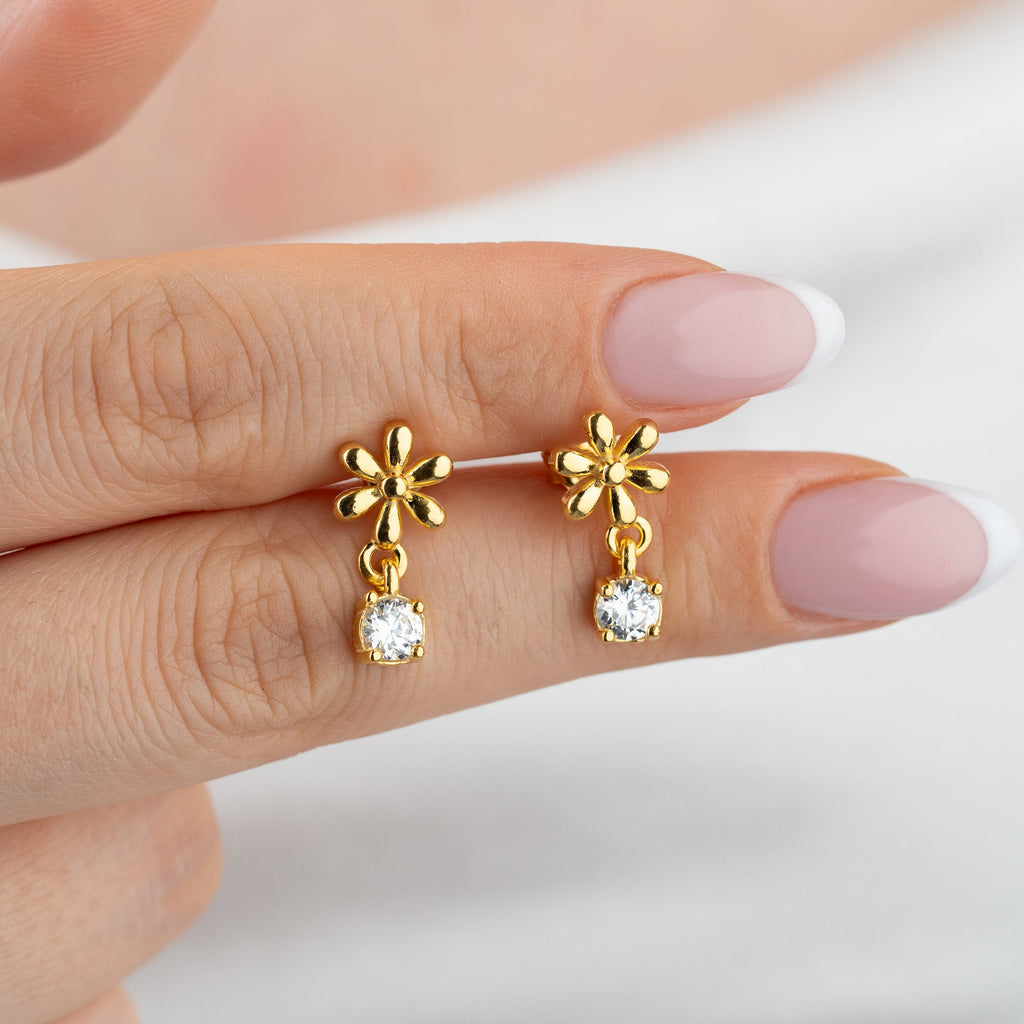 MINI-GÄNSEBLÜMCHEN OHRRINGE | 925 SILBER