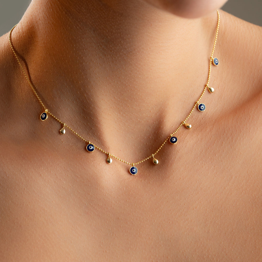 DROP X NAZAR KETTE aus 925 Silber - Eleganter Halskette - AURIME