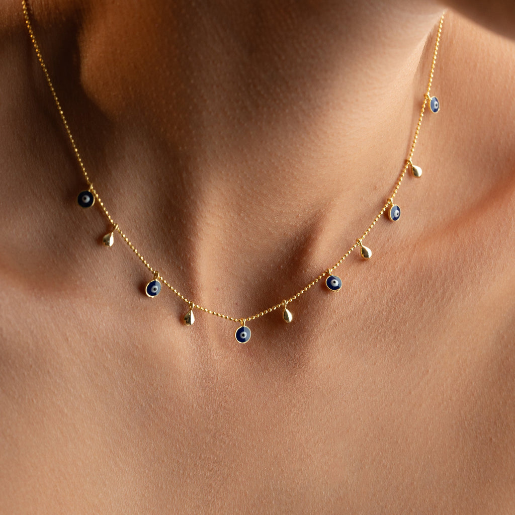 DROP X NAZAR KETTE aus 925 Silber - Eleganter Halskette - AURIME