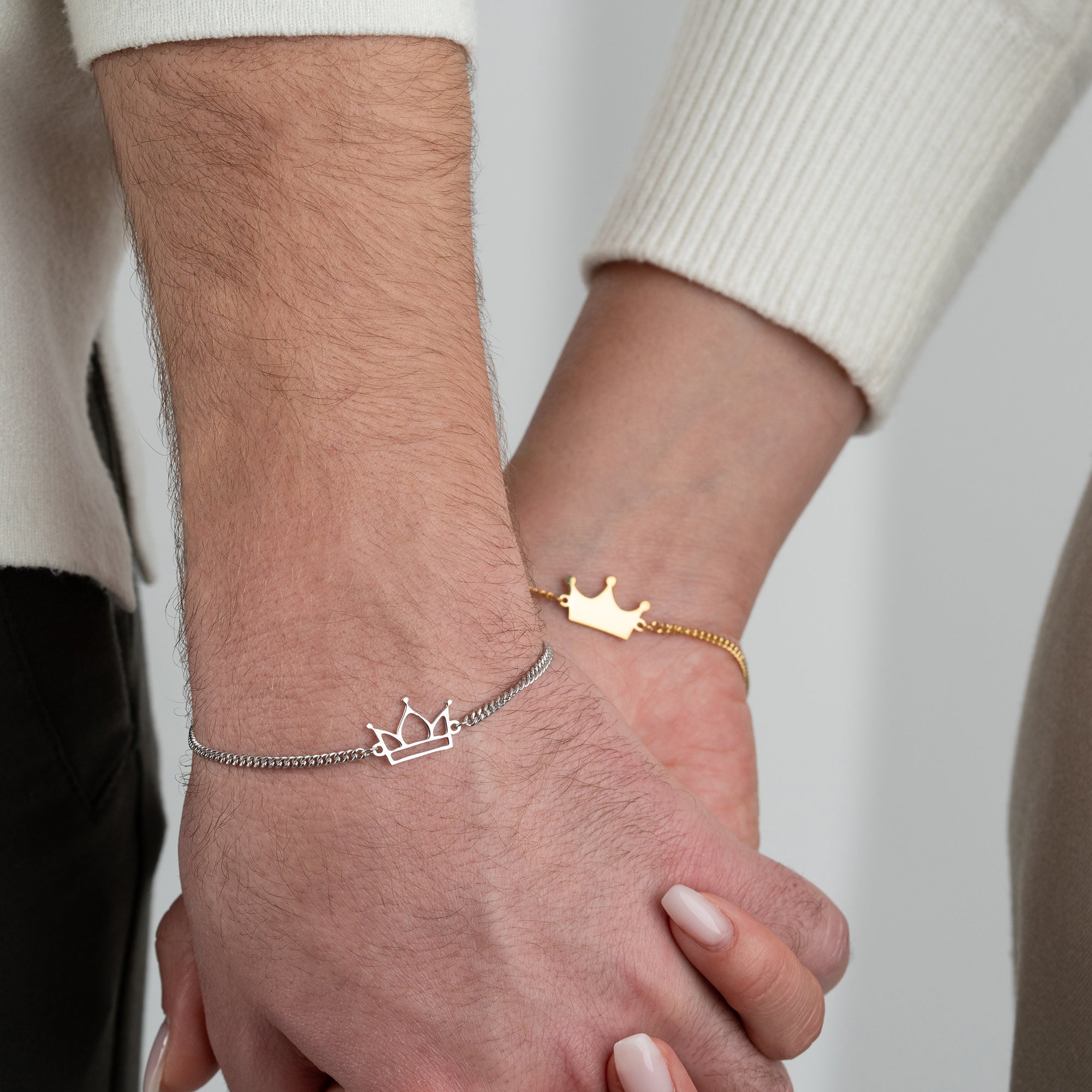 KÖNIG & KÖNIGIN PARTNERARMBAND | 925 SILBER