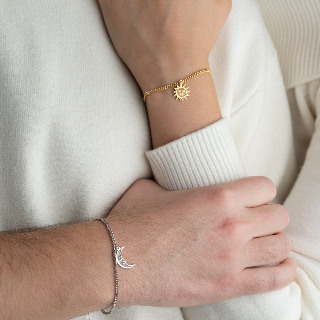 MOON SUN LETTER PARTNERARMBAND | 925 SILBER