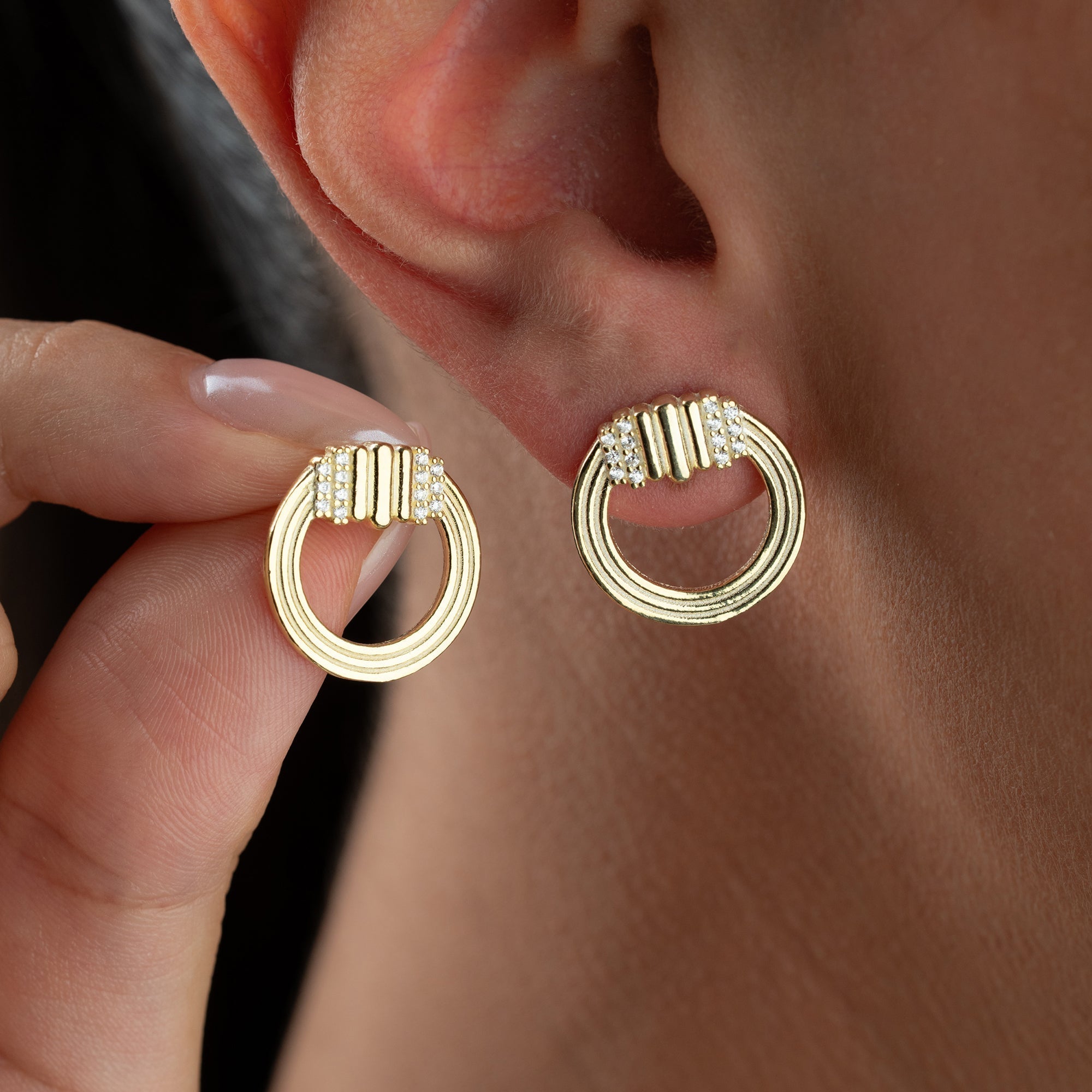 GIRO OHRRINGE aus 925 Silber - Eleganter Ohrringe - AURIME