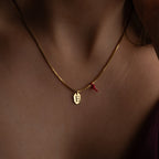 LETTER KUBIC HALSKETTE| 925 SILBER