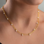 KETTE MIT PERLEN HALSKETTE | 925 SILBER
