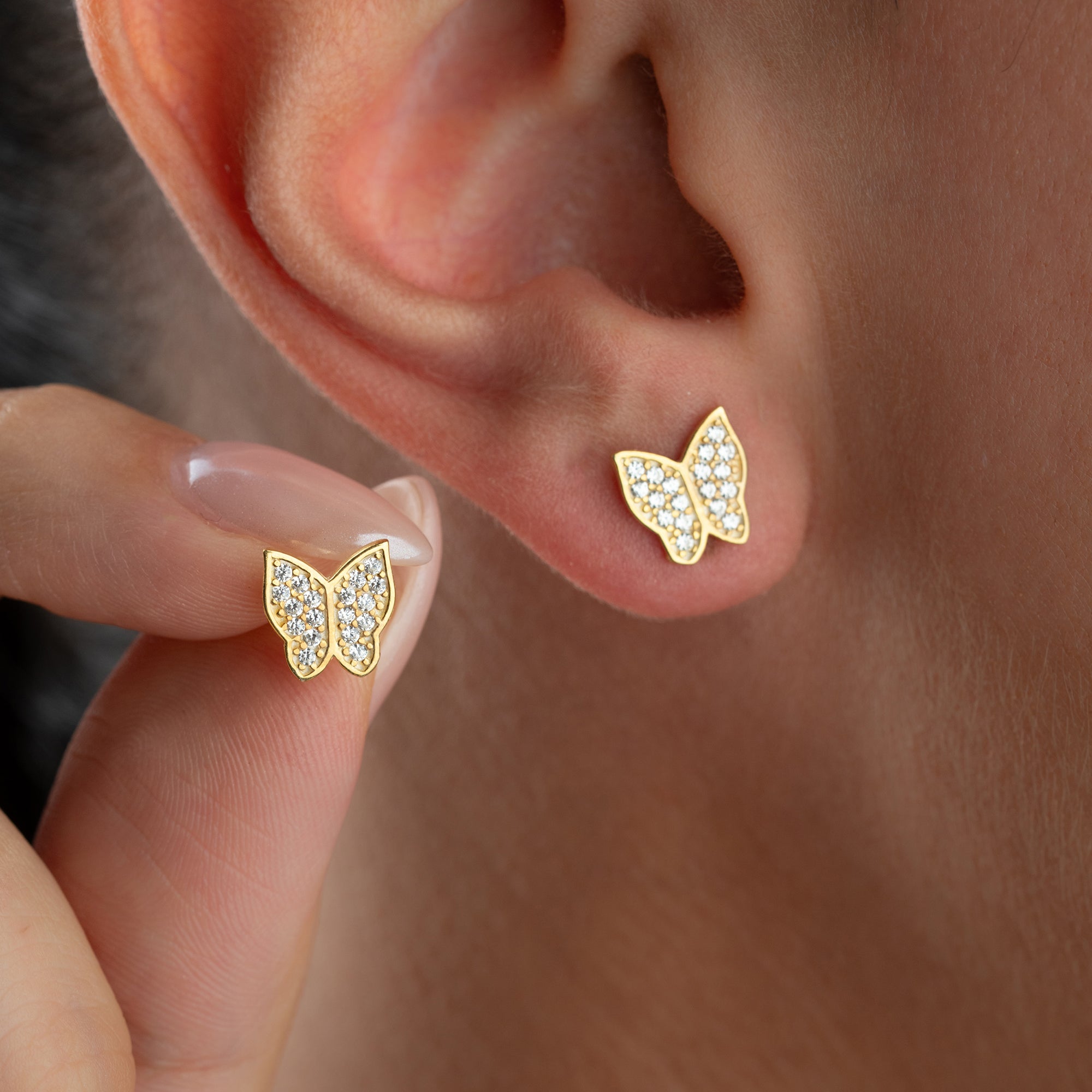 MINI BUTTERFLY OHRRINGE aus 925 Silber - Eleganter Ohrringe - AURIME