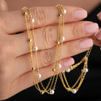 KETTE MIT PERLEN HALSKETTE | 925 SILBER