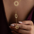 TRIO SUN HALSKETTE| 925 SILBER