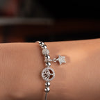 KUGEL MIT STERN ARMKETTE | 925 SILBER