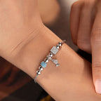CHARM MIT STEIN ARMKETTE | 925 SILBER