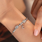 MIT SICHELMOND-CHARM ARMKETTE | 925 SILBER