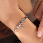 SICHELMOND MIT HERZ-CHARM ARMKETTE | 925 SILBER