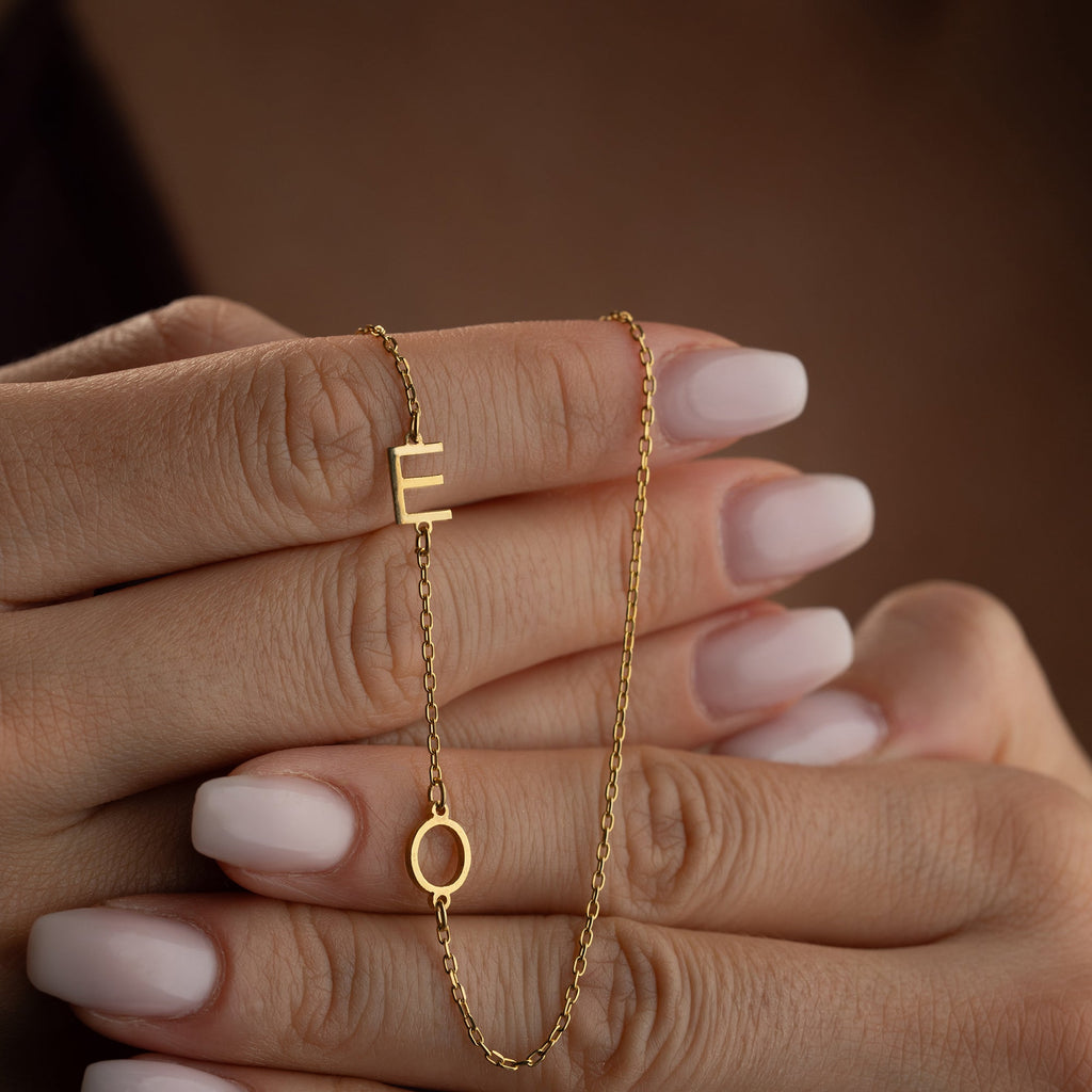 DUO BASIC LETTER HALSKETTE | 925 SILBER