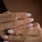 DUO BASIC LETTER HALSKETTE | 925 SILBER