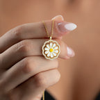 SUN FLOWER KETTE aus 925 Silber - Eleganter Halskette - AURIME