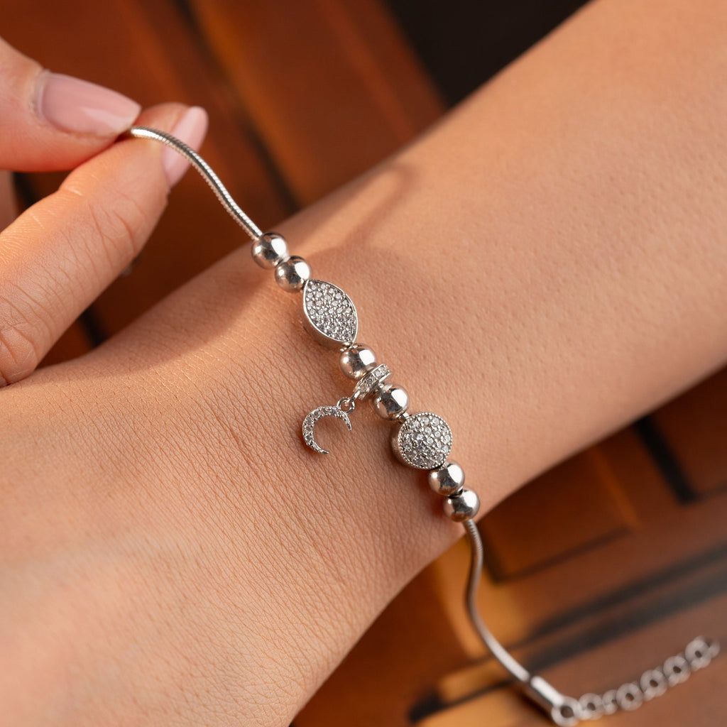 MIT SICHELMOND-CHARM ARMKETTE | 925 SILBER