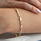 MULTI HERZ ARMBAND aus 925 Silber - Eleganter Armband - AURIME