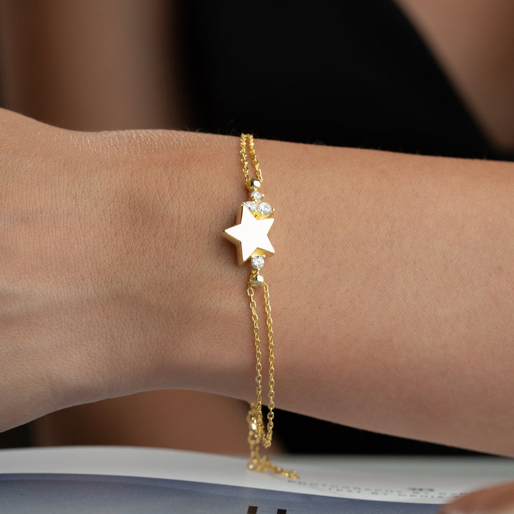 STERN STONE ARMBAND aus 925 Silber - Eleganter Armband - AURIME