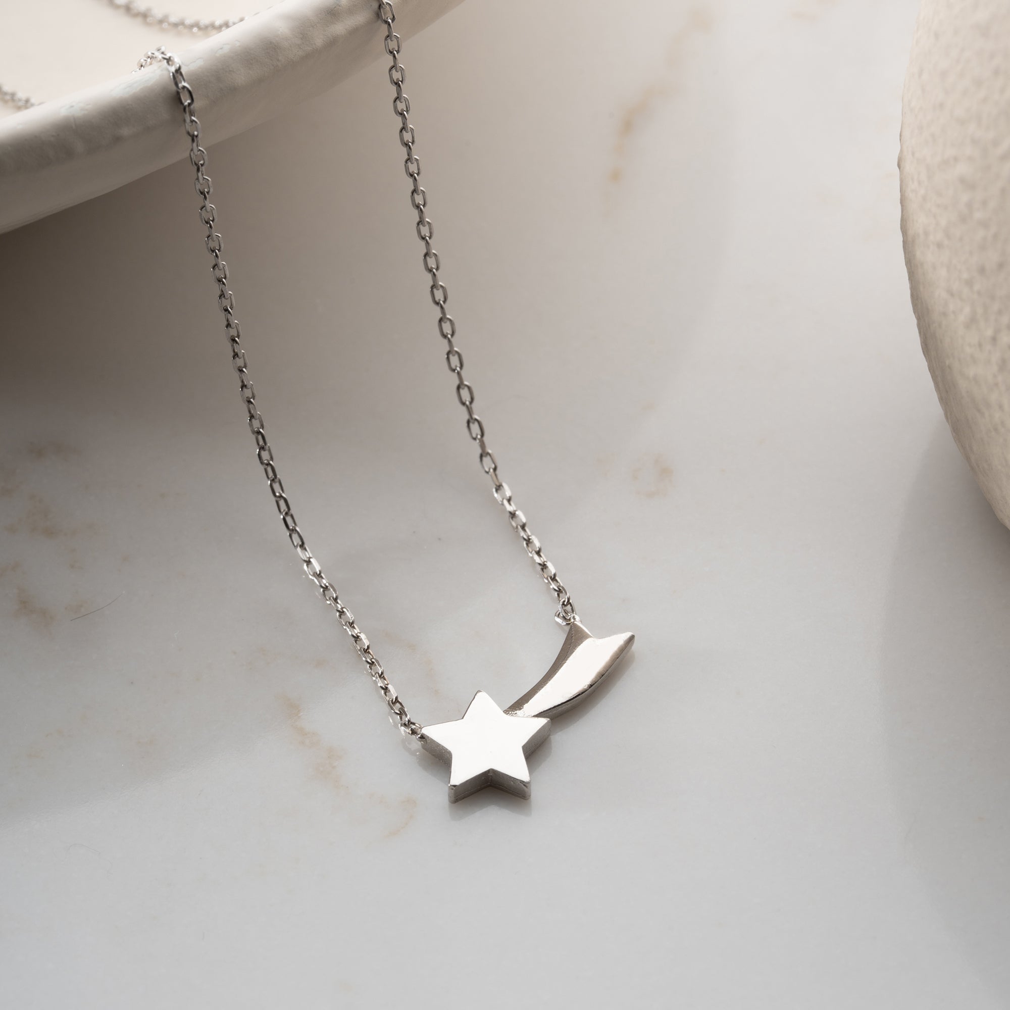 STERNSCHNUPPE HALSKETTE aus 925 Silber - Eleganter Halskette - AURIME