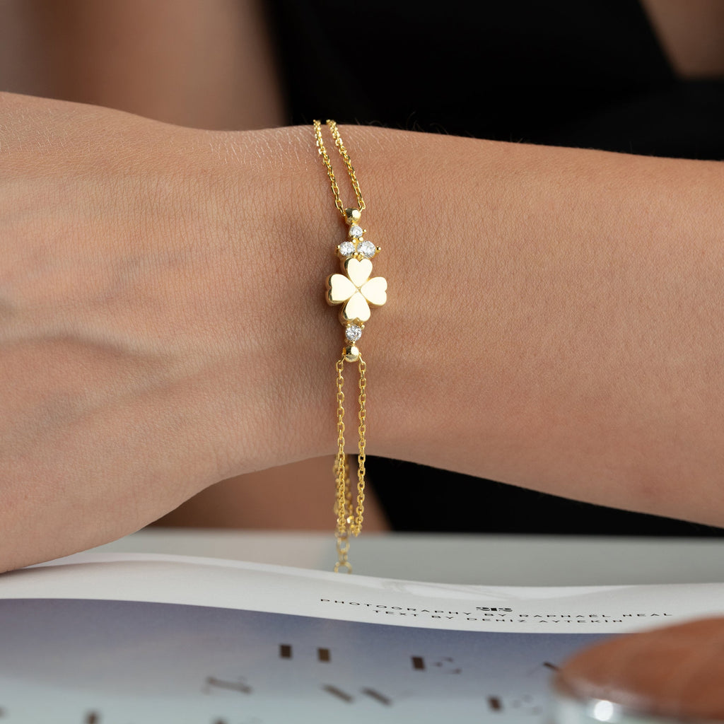 KLEE STONE ARMBAND aus 925 Silber - Eleganter Armband - AURIME