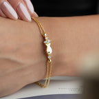 FISH STONE ARMBAND aus 925 Silber - Eleganter Armband - AURIME