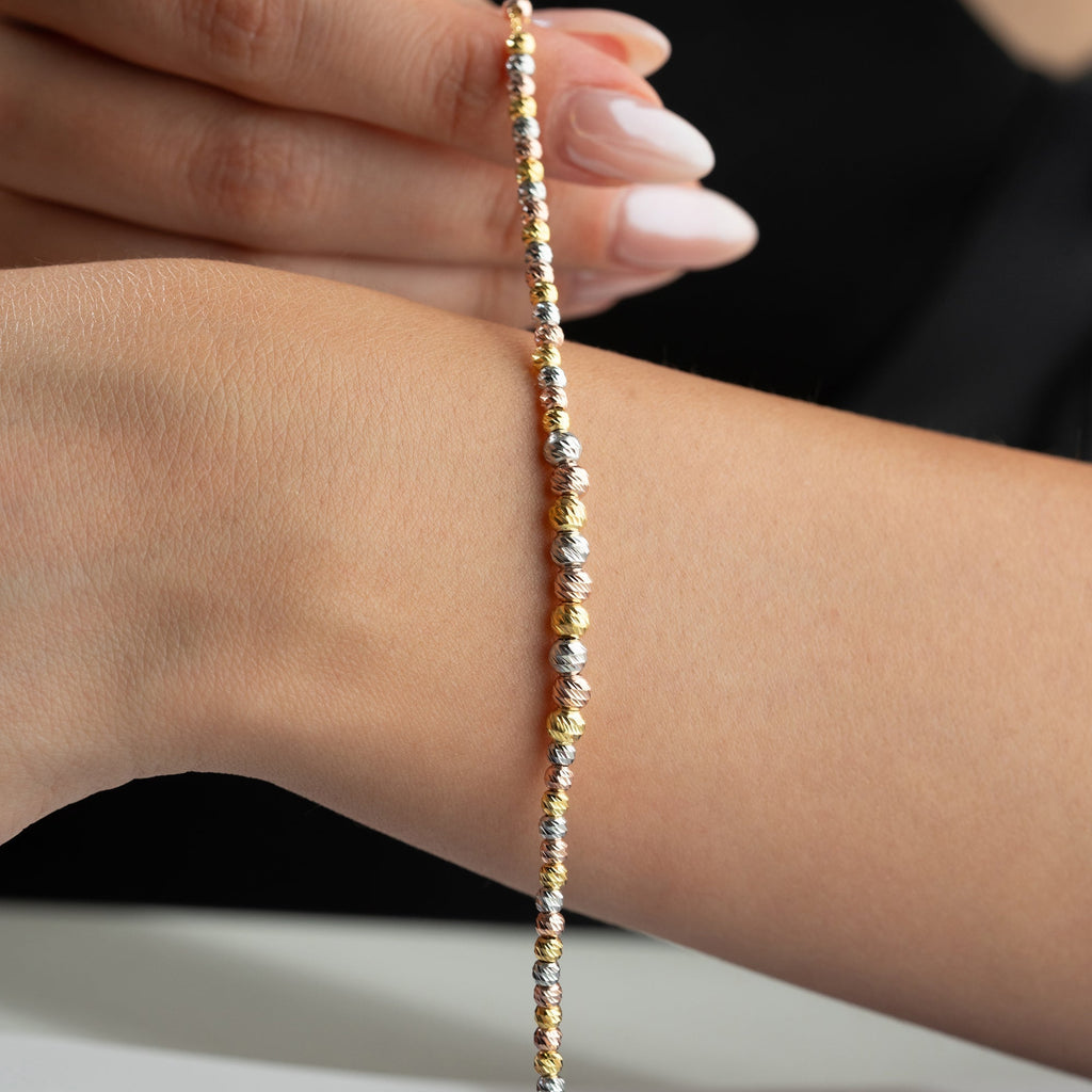 TRICOLOR DORIKA ARMBAND aus 925 Silber - Eleganter Armband - AURIME