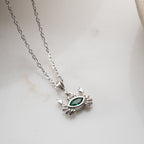 ZIRKONIA KREBS HALSKETTE aus 925 Silber - Eleganter Halskette - AURIME