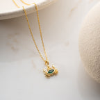 ZIRKONIA KREBS HALSKETTE aus 925 Silber - Eleganter Halskette - AURIME