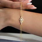 SCHNEEFLOCKE STONE ARMBAND aus 925 Silber - Eleganter Armband - AURIME