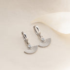 ZIRKONIA FÄCHER OHRRINGE aus 925 Silber - Eleganter Ohrringe - AURIME