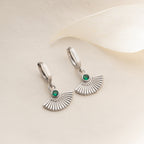 ZIRKONIA FÄCHER OHRRINGE aus 925 Silber - Eleganter Ohrringe - AURIME