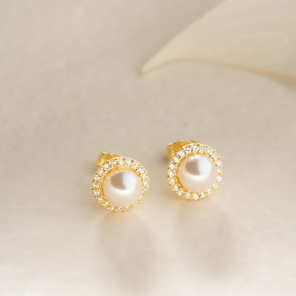 ZIRKONIA PEARL OHRRINGE | 925 SILBER