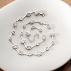 WEISSE BIJOU HALSKETTE aus 925 Silber - Eleganter Halskette - AURIME