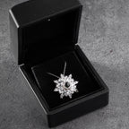 KRISTALL LOTUS KETTE aus 925 Silber - Eleganter Halskette - AURIME