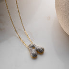 BUBBLE ZIRKONIA BUCHSTABENKETTE| 925 SILBER