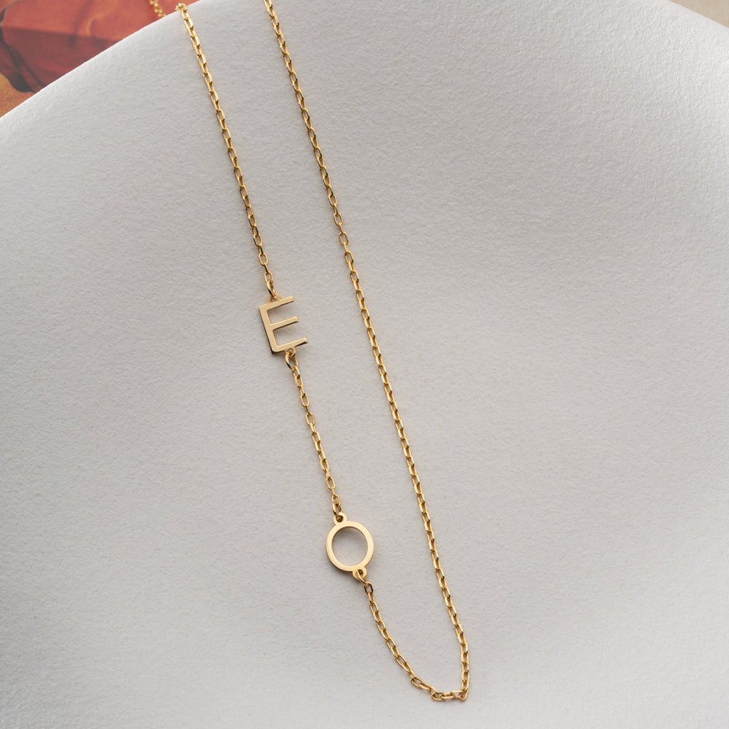 DUO BASIC LETTER HALSKETTE | 925 SILBER