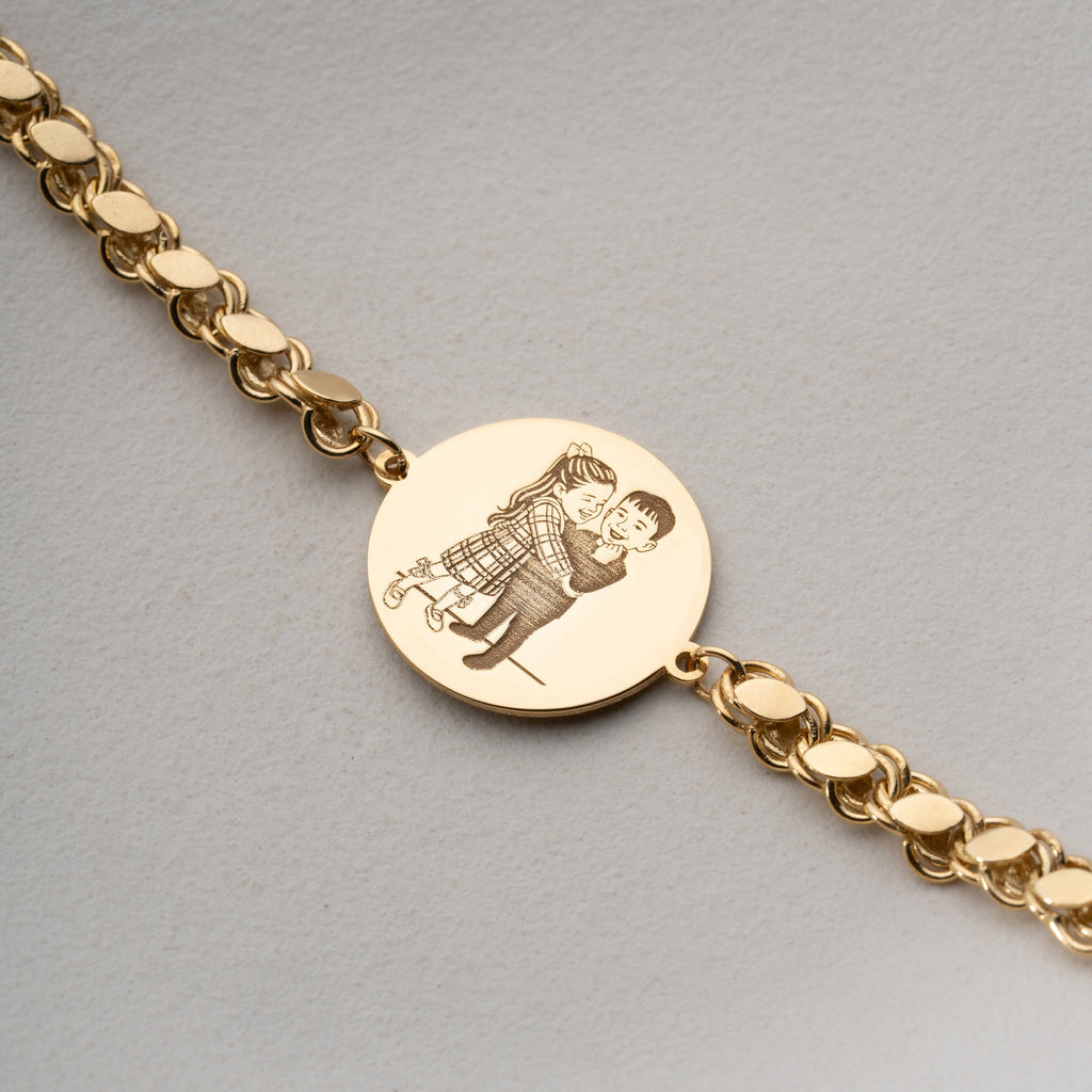 FOTO GRAVUR ARMBAND | 925 SILBER
