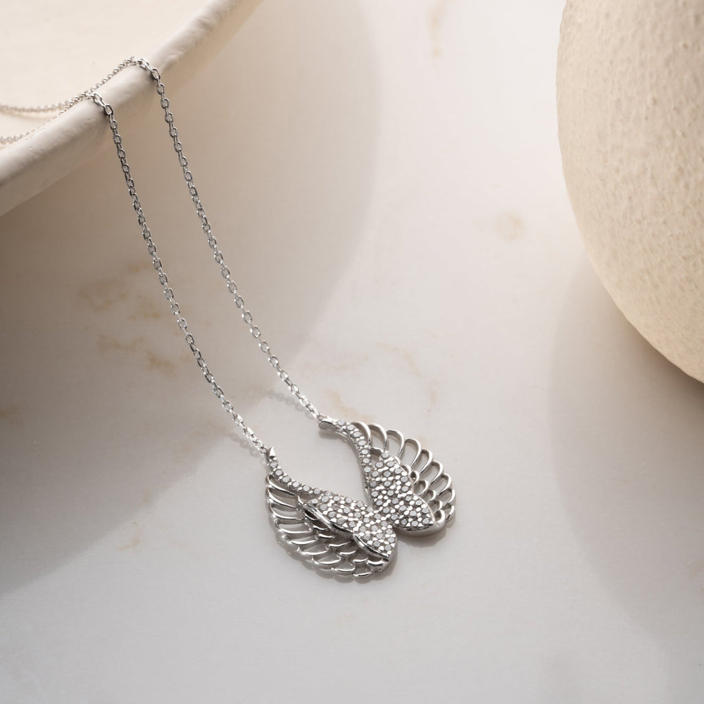 ENGELSFLÜGEL HALSKETTE aus 925 Silber - Eleganter Halskette - AURIME
