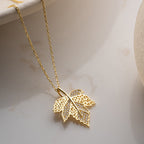 BLATT HALSKETTE aus 925 Silber - Eleganter Halskette - AURIME