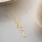 SIGNATUR SENKRECHTE NAMENSKETTE aus 925 Silber - Eleganter Halskette - AURIME