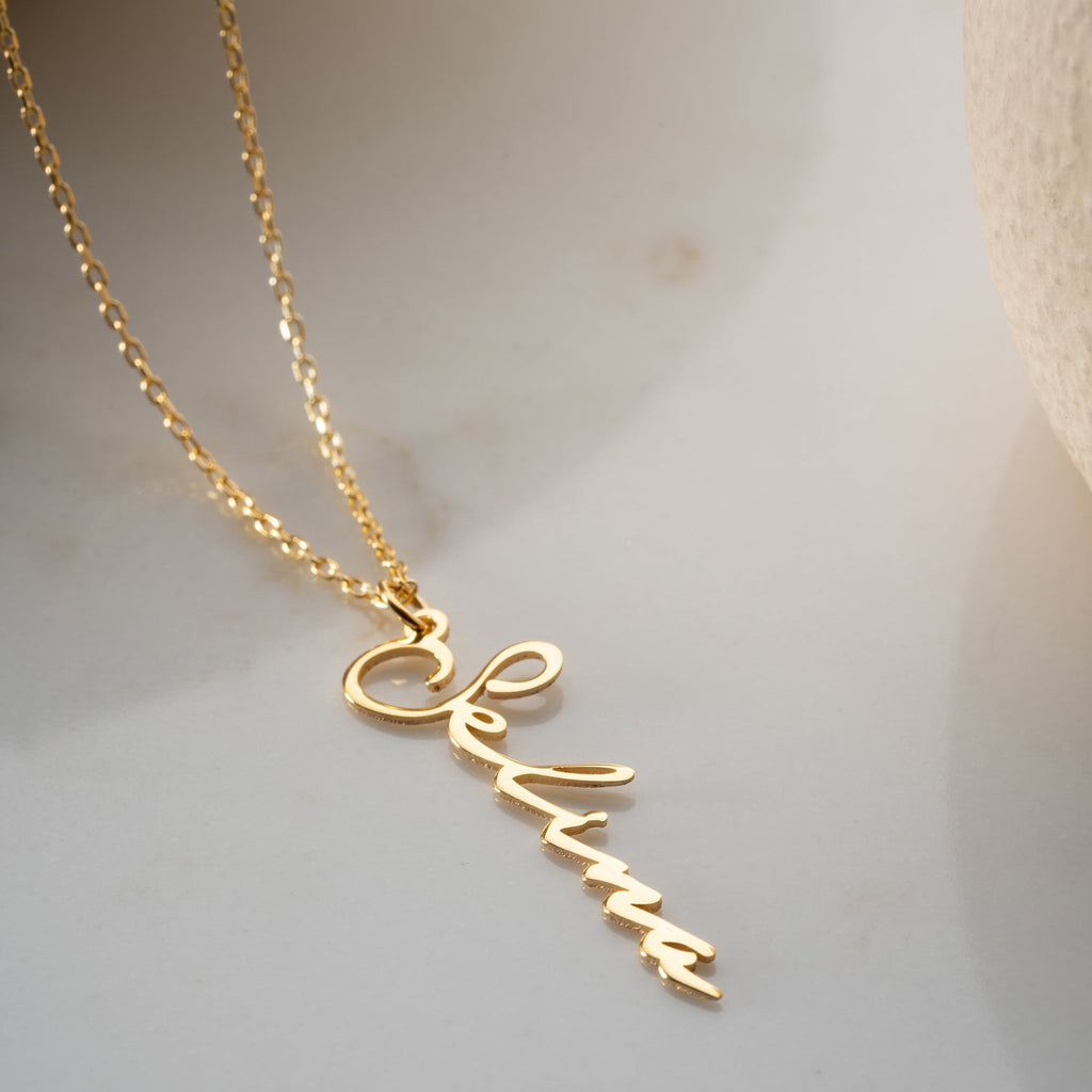 SIGNATUR SENKRECHTE NAMENSKETTE | 925 SILBER