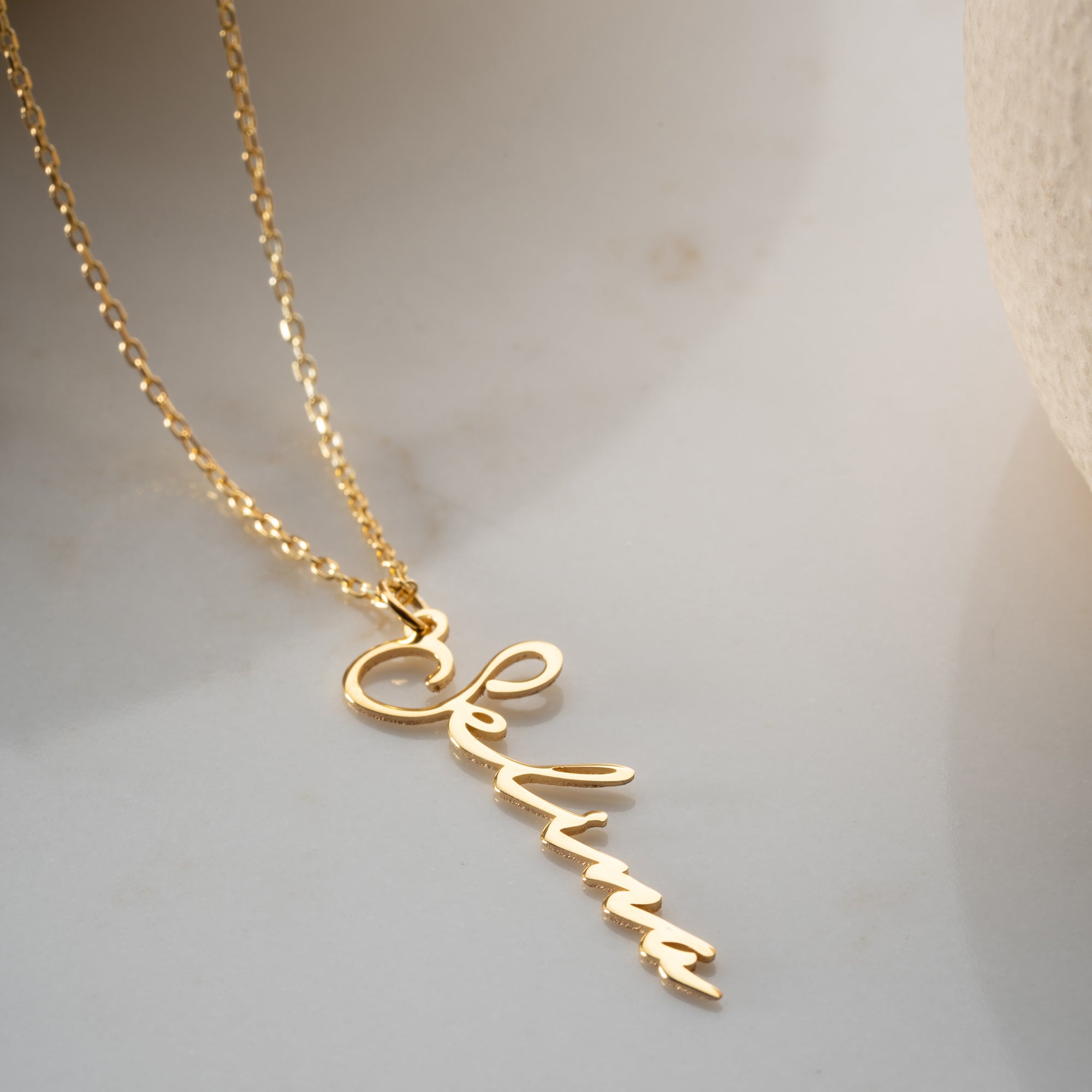 SIGNATUR SENKRECHTE NAMENSKETTE | 925 SILBER