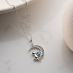 CAT MOON HALSKETTE aus 925 Silber - Eleganter Halskette - AURIME