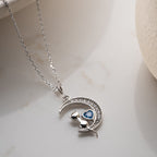 CAT MOON HALSKETTE aus 925 Silber - Eleganter Halskette - AURIME