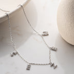 CHOCKER ZIRKONIA NAMENSKETTE aus 925 Silber - Eleganter Halskette - AURIME