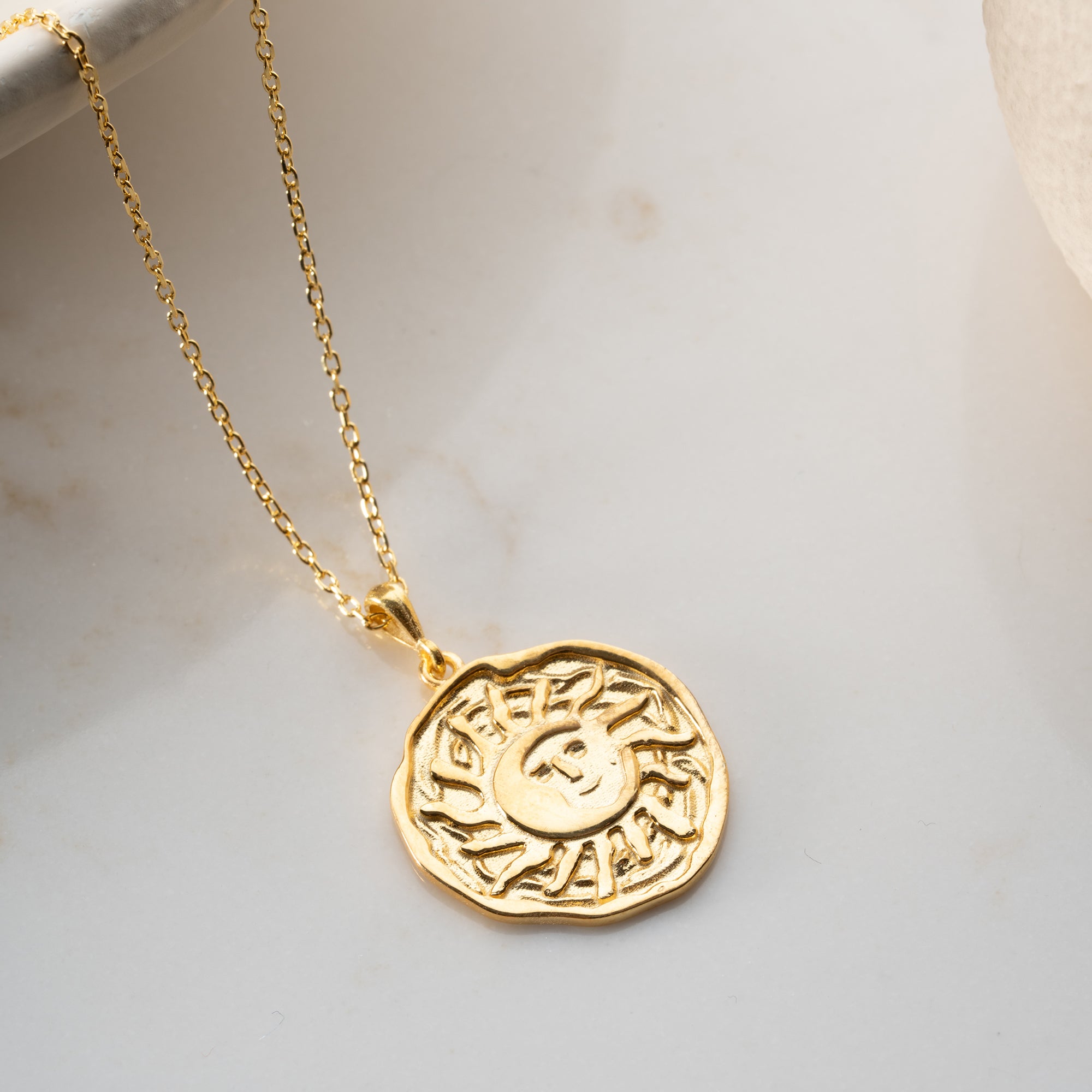 VINTAGE SUN HALSKETTE aus 925 Silber - Eleganter Halskette - AURIME