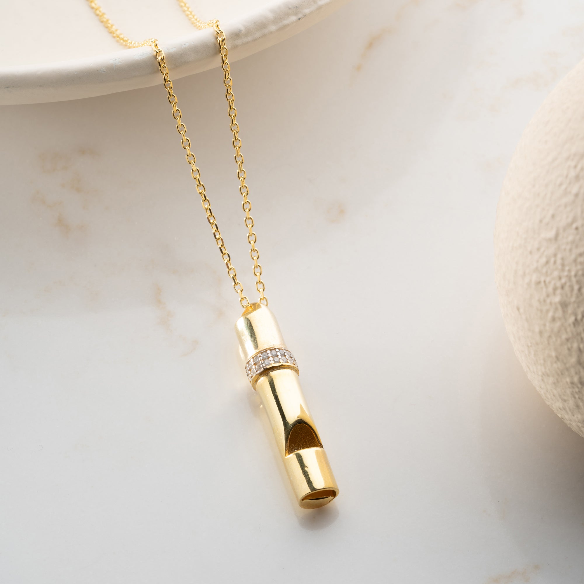 PFEIFE HALSKETTE aus 925 Silber - Eleganter Halskette - AURIME