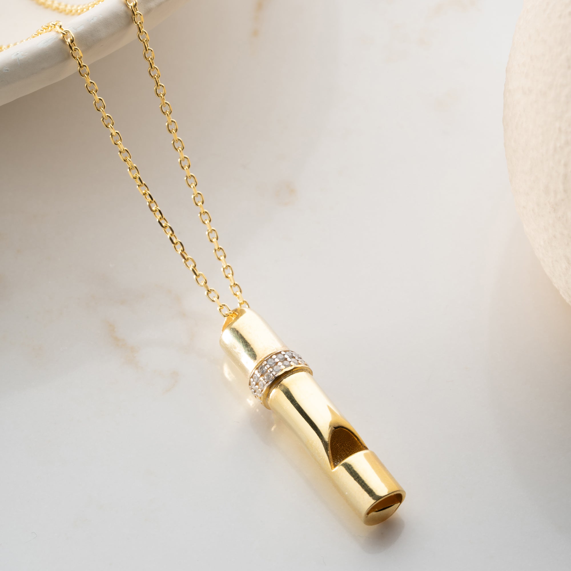 PFEIFE HALSKETTE aus 925 Silber - Eleganter Halskette - AURIME