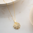 MUSCHEL-HALSKETTE MIT GRAVUR aus 925 Silber - Eleganter Halskette - AURIME