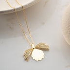 MUSCHEL-HALSKETTE MIT GRAVUR aus 925 Silber - Eleganter Halskette - AURIME