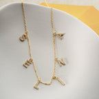 CHOCKER ZIRKONIA NAMENSKETTE aus 925 Silber - Eleganter Halskette - AURIME